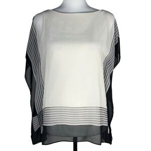 Ann Taylor Black & White Top Size XS